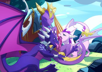 Spyro Threesome
art by blitzdrachin
Keywords: videogame;spyro_the_dragon;dragon;dragoness;spyro;ember;cynder;male;female;anthro;M/F;threeway;penis;oral;spooge;blitzdrachin