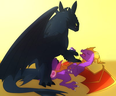 How To Train Your Spyro
art by blitzdrachin
Keywords: videogame;spyro_the_dragon;how_to_train_your_dragon;night_fury;toothless;spyro;male;anthro;M/M;penis;missionary;anal;spooge;blitzdrachin