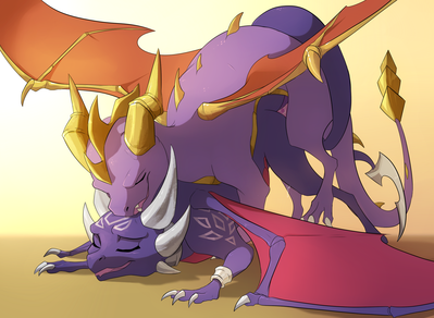 Spyro and Cynder Having Sex
art by blitzdrachin
Keywords: videogame;spyro_the_dragon;spyro;cynder;male;female;dragon;dragoness;M/F;penis;from_behind;spooge;blitzdrachin