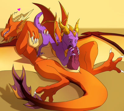 Spyro x Ignitus
art by blitzdrachin
Keywords: videogame;spyro_the_dragon;dragon;spyro;ignitus;male;anthro;M/M;penis;oral;spooge;blitzdrachin