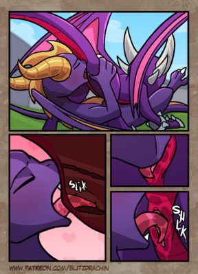 A Friend In Need, page 8
art by blitzdrachin
Keywords: comic;videogame;spyro_the_dragon;cynder;spyro;dragon;dragoness;male;female;anthro;M/F;penis;vagina;69;oral;vaginal_penetration;internal;closeup;spooge;blitzdrachin