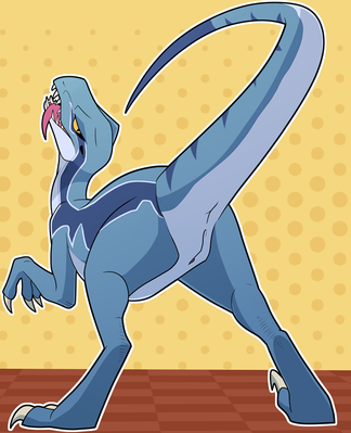 Presenting Blue
art by blitzdrachin
Keywords: jurassic_world;dinosaur;theropod;raptor;deinonychus;blue;female;feral;solo;vagina;presenting;blitzdrachin