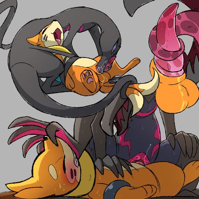 Buizel and Salazzle Having Sex
art by blitzdrachin
Keywords: anime;pokemon;lizard;furry;mustelid;buizel;salazzle;male;female;anthro;M/F;penis;oral;cowgirl;vaginal_penetration;closeup;spooge;blitzdrachin