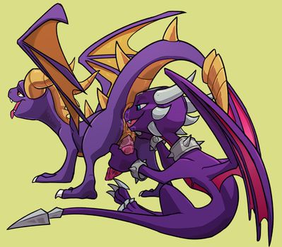 Spyro and Cynder
art by blitzdrachin
Keywords: videogame;spyro_the_dragon;dragon;dragoness;spyro;cynder;male;female;anthro;M/F;penis;oral;anal;rimjob;masturbation;spooge;blitzdrachin