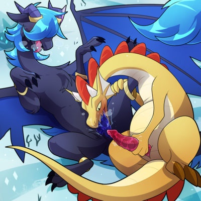 DTZ and Raolinn
art by blitzdrachin
Keywords: cartoon;disney;rescue_rangers;dragon;dtz;male;anthro;M/M;penis;oral;masturbation;spooge;blitzdrachin