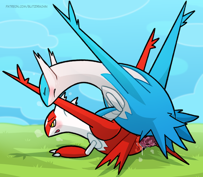 Latios and Latias Mating
art by blitzdrachin
Keywords: anime;pokemon;bird;avian;latios;latias;male;female;anthro;M/F;penis;from_behind;vaginal_penetration;spooge;blitzdrachin