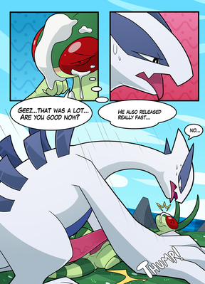 Legendary Desires 7
art by blitzdrachin
Keywords: comic;anime;pokemon;bird;avian;insect;lugia;flygon;male;anthro;M/M;penis;missionary;suggestive;spooge;blitzdrachin