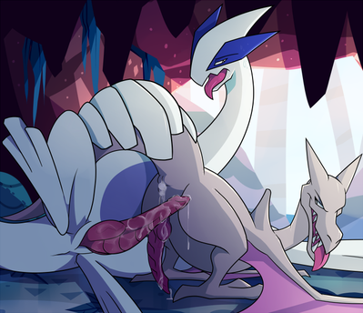 Lugia and Aerodactyl
art by blitzdrachin
Keywords: anime;pokemon;avian;bird;lugia;dinosaur;aerodactyl;male;anthro;M/M;penis;missionary;spoons;anal;spooge;blitzdrachin