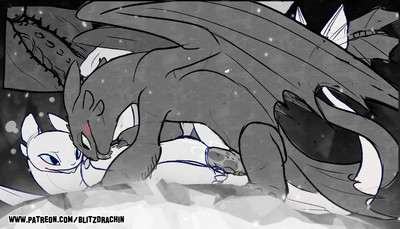 Nubless and Toothless Having Sex
art by blitzdrachin
Keywords: how_to_train_your_dragon;httyd;night_fury;toothless;nubless;dragon;dragoness;male;female;feral;M/F;penis;missionary;vaginal_penetration;internal;blitzdrachin
