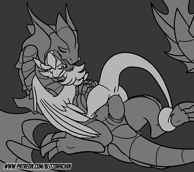 Seaneris and Xiavania Making Love
art by blitzdrachin
Keywords: dragon;dragoness;wyvern;male;female;feral;M/F;penis;cowgirl;vaginal_penetration;blitzdrachin