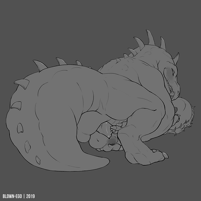 Overstuffed
art by blown-ego
Keywords: crocodilian;crocodile;dungeons_and_dragons;dragon;kobold;male;anthro;M/M;penis;69;oral;blown-ego