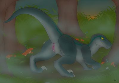 Blue
art by neshi
Keywords: jurassic_world;dinosaur;theropod;raptor;deinonychus;blue;female;feral;solo;presenting;spooge;neshi