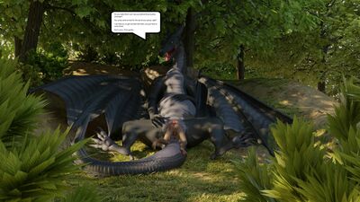 Aldrnari and Scavenger (Wings_of_Fire)
art by bluedragon55
Keywords: wings_of_fire;nightwing;dragoness;human;man;male;female;feral;M/F;vagina;masturbation;vaginal_penetration;suggestive;cgi;bluedragon55
