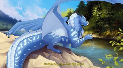 You Can Do This (Wings_of_Fire)
art by bluegrass24pollylover
Keywords: wings_of_fire;seawing;dragon;male;feral;solo;non-adult;bluegrass24pollylover