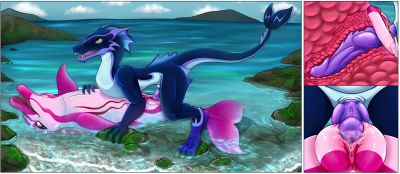Dolphin and Dragon
art by BlueSatanist
Keywords: dragon;cetacean;dolphin;male;female;feral;M/F;penis;missionary;vaginal_penetration;internal;closeup;spooge;BlueSatanist