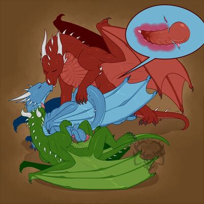 Saphira Threesome
art by brahkest
Keywords: eragon;firnen;saphira;thorn;dragon;dragoness;male;female;feral;M/F;threeway;penis;from_behind;vaginal_penetration;internal;tailplay;masturbation;spooge;brahkest