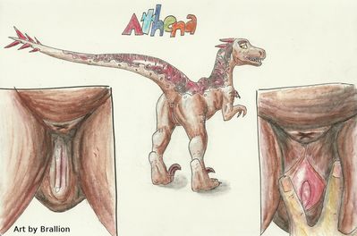 Velociraptor
art by brallion
Keywords: dinosaur;theropod;raptor;velociraptor;female;anthro;solo;vagina;spread;closeup;brallion