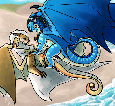 Princess_Blaze and Cypress (Wings_of_Fire)
unknown creator
Keywords: wings_of_fire;seawing;princess_blaze;sandwing;dragon;dragoness;male;female;feral;M/F;penis;missionary;vaginal_penetration;beach