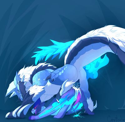 Zinogre and Nargacuga Having Sex
art by cannibalistic-tendencies
Keywords: videogame;monster_hunter;dragon;wyvern;zinogre;nargacuga;male;feral;M/M;penis;from_behind;anal;spooge;cannibalistic-tendencies