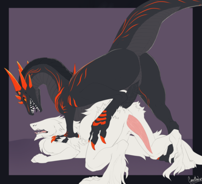 Ash x Athyn
art by cannibalistic-tendencies
Keywords: dragon;male;feral;M/M;penis;from_behind;anal;cannibalistic-tendencies