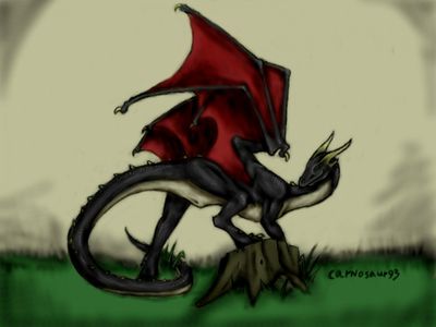 Random Dragoness
art by carnosaur93
Keywords: dragoness;female;feral;solo;carnosaur93