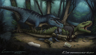 Gorgosaurus Transformation
art by carnosaurian
Keywords: dinosaur;theropod;gorgosaurus;male;female;feral;M/F;transformation;suggestive;carnosaurian