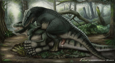 Vastatosaurus Mating
art by carnosaurian
Keywords: king_kong;dinosaur;theropod;vastatosaurus_rex;male;female;feral;M/F;penis;from_behind;cloacal_penetration;spooge;carnosaurian