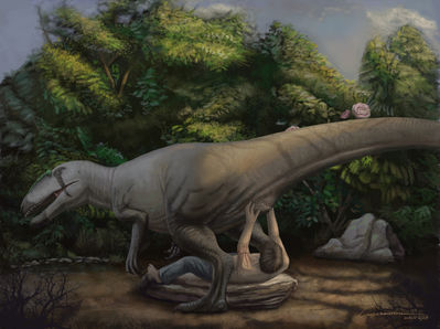 Shady Spot
art by carnosaurian
Keywords: beast;dinosaur;theropod;female;feral;human;man;male;M/F;cloaca;masturbation;spooge;carnosaurian
