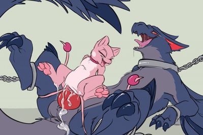 Wyvern Rider
art by carrot
Keywords: videogame;monster_hunter;dragon;wyvern;nargacuga;male;feral;anime;pokemon;furry;feline;mew;female;anthro;M/F;penis;bondage;reverse_cowgirl;vaginal_penetration;spooge;carrot