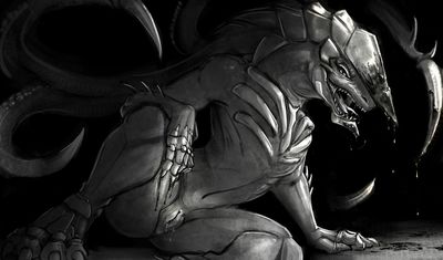 Khanivore (Love, Death and Robots)
art by carrot
Keywords: love_death_and_robots;khanivore;reptile;dragoness;female;feral;solo;vagina;spooge;carrot