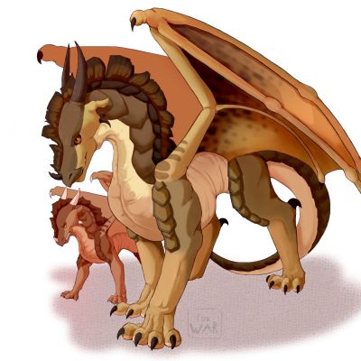 Princess_Burn and Char (Wings_of_Fire)
art by CaterpillarCat
Keywords: wings_of_fire;icewing;princess_burn;king_char;dragon;dragoness;male;female;feral;non-adult;CaterpillarCat