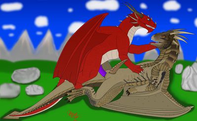 Kaizi and Draco (Dragonheart)
art by cbr1994
Keywords: dragonheart;draco;dragon;male;feral;M/M;penis;missionary;anal;cbr1994