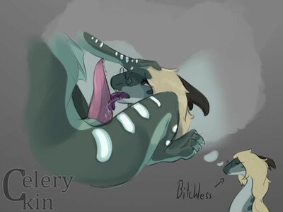 Dick Daydreams (Wings_of_Fire)
art by celery_kin
Keywords: wings_of_fire;sandwing;icewing;seawing;hybrid;dragon;male;feral;M/M;penis;oral;spooge;celery_kin