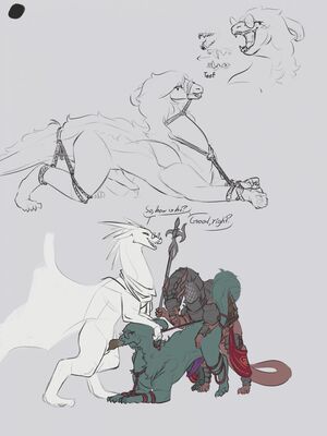 Expression (Wings_of_Fire)
art by celery_kin
Keywords: wings_of_fire;sandwing;mudwing;skywing;hybrid;dragon;male;feral;M/M;solo;bondage;threeway;spitroast;penis;from_behind;anal;oral;spooge;celery_kin