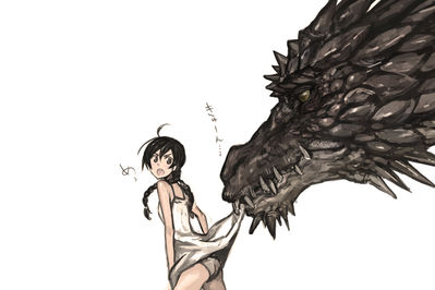 Cheeky Dragon
art by osamu
Keywords: beast;dragon;male;feral;human;woman;male;M/F;suggestive;humor;osamu