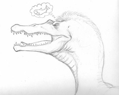 Grumpy Baryonyx
art by chewtoy
Keywords: dinosaur;theropod;baryonyx;feral;solo;humor;chewtoy