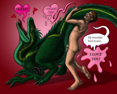 Raptorgasm (color)
art by chewtoy
Keywords: beast;jurassic_park;dinosaur;theropod;raptor;deinonychus;female;feral;human;man;male;ellie;alan;transformation;M/F;penis;from_behind;vaginal_penetration;spooge;chewtoy