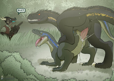 Jurassic Problem 1
art by chikiota
Keywords: jurassic_world;dinosaur;theropod;indominus_rex;raptor;hybrid;indoraptor;deinonychus;blue;dragon;male;female;feral;anthro;M/F;penis;from_behind;vaginal_penetration;orgasm;ejaculation;spooge;chikiota