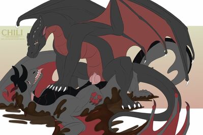 Muddy Sex
art by chili22215
Keywords: dragon;dragoness;male;female;feral;M/F;penis;cowgirl;vaginal_penetration;chili22215