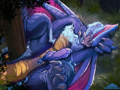 Nargacuga
art by chromamancer
Keywords: videogame;monster_hunter;dragon;wyvern;nargacuga;male;feral;solo;penis;spooge;chromamancer