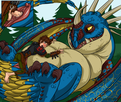 Hiccup and Stormfly Having Sex
art by chromosomefarm
Keywords: beast;how_to_train_your_dragon;dragoness;wyvern;deadly_nadder;stormfly;female;anthro;human;man;male;hiccup;M/F;penis;missionary;vaginal_penetration;closeup;spooge;chromosomefarm