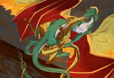 Falling Into Passion
art by cki_leru
Keywords: dragon;dragoness;male;female;feral;M/F;missionary;cki_leru