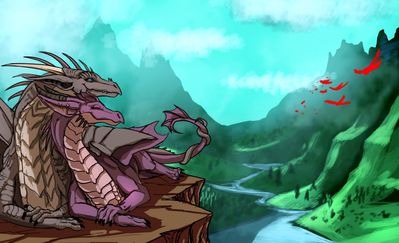 Cliffside Romance
art by syrinoth
Keywords: dragon;dragoness;male;female;feral;M/F;romance;non-adult;syrinoth