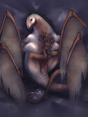 Bird of the Zero Point Pathogen (SWL)
art by clover~
Keywords: videogame;secret_world_legends;bird_of_the_zero_point_pathogen;dragoness;wyvern;female;anthro;solo;vagina;spooge;clover~