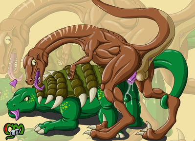 Dinosaur Luvin
art by cobra-macjingleballs
Keywords: dinosaur;theropod;raptor;deinonychus;ankylosaurus;male;feral;anthro;M/M;penis;anal;from_behind;spooge;cobra-macjingleballs