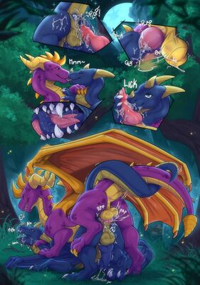 Under Spyro
art by cocodrops
Keywords: videogame;spyro_the_dragon;spyro;dragon;male;feral;M/M;penis;from_behind;anal;closeup;oral;spooge;cocodrops