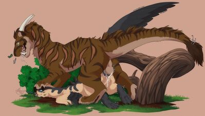 Prey To Go
art by cocodrops
Keywords: dragon;furry;hybrid;male;dinosaur;theropod;oviraptor;feral;female;M/F;penis;from_behind;cloacal_penetration;spooge;cocodrops