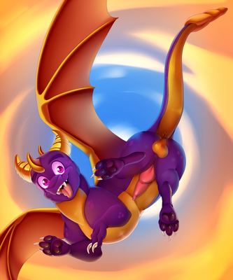 Spyro
art by coillte
Keywords: videogame;spyro_the_dragon;dragon;spyro;male;anthro;solo;penis;coillte