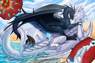 Summer Time (internal)
art by coinn8
Keywords: dragon;dragoness;male;female;feral;M/F;penis;cowgirl;vaginal_penetration;internal;spooge;beach;coinn8