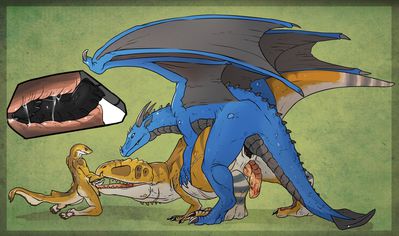 Syrazor and Carcharodontosaurus
art by corkyorkyii
Keywords: dragon;syrazor;dinosaur;theropod;carcharodontosaurus;shark;anthro;feral;male;M/M;threeway;spitroast;penis;anal;oral;internal;spooge;corkyorkyii